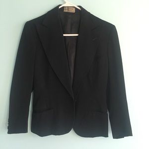40s gabardine noir black blazer suit jacket